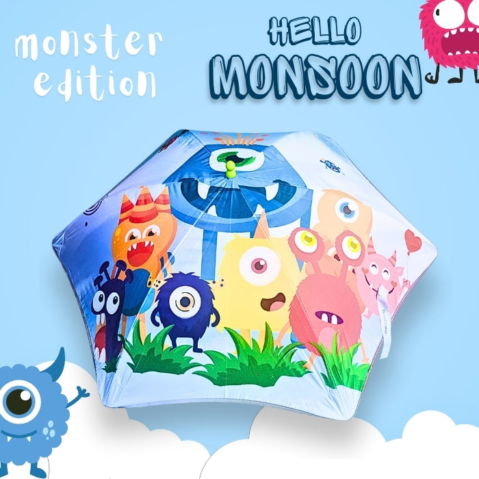 NXSTO Kids Umbrella Monster Print