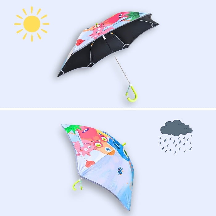 NXSTO Kids Umbrella Monster Print