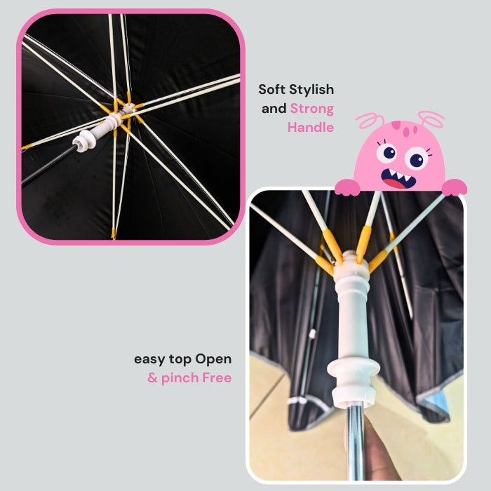 NXSTO Kids Umbrella Monster Print